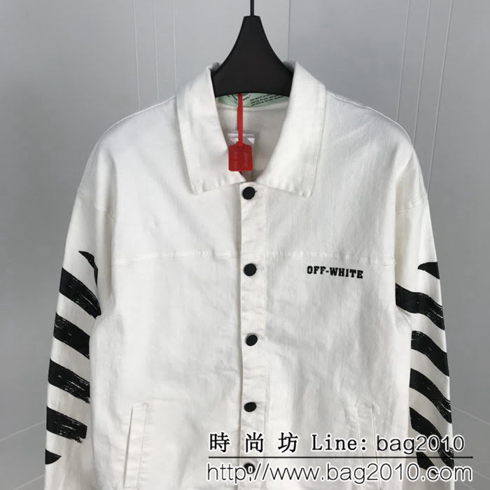 OFFwhite 18ss秋冬新款 薄款牛仔外套 水洗牛仔 男女同款 ydi1066